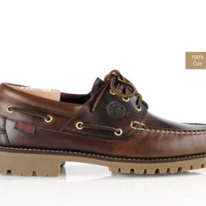 Chaussures bateau homme cuir Marron Foncé - BOCA RATON II