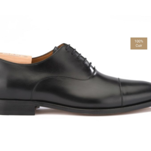 Richelieu homme Noir semelle cuir - WINFORD