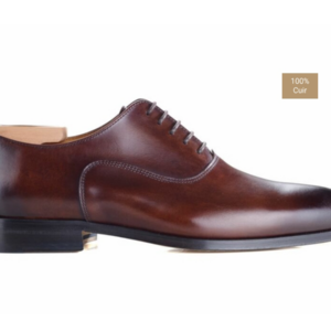 Richelieu homme Chocolat patiné semelle cuir - WAYFORD