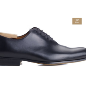 Richelieu homme Noir semelle cuir - OLDBURY