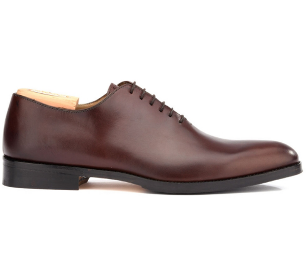 Richelieu homme chocolat semelle cuir avec patin - PETER PATIN