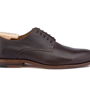 Derbies homme Chocolat grainé semelle cuir - HILPERTON