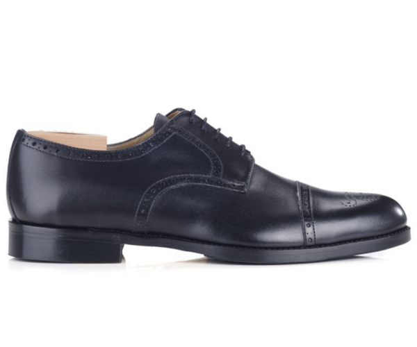 Derbies homme Noir semelle cuir avec patin - BALDERTON PATIN