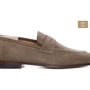 Mocassin homme Velours Cognac - BRIONE