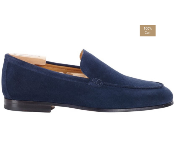 Mocassin homme Velours Navy - BACENO