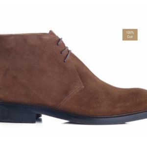 Low boots homme Velours Havane - GREENWICH GOMME CITY II