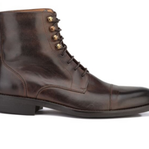 Derby boots homme à lacets Chocolat patiné - ENFIELD II GOMME CITY