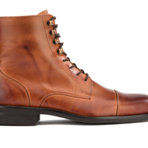 Derby boots homme à lacets Châtaigne patiné - ENFIELD II GOMME CITY