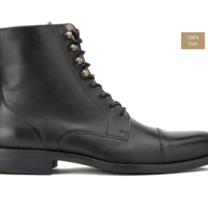 Derby boots homme à lacets Noir patiné - ENFIELD II GOMME CITY