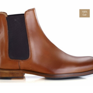 Chelsea boots homme Cognac Patiné - DAWSON II PATIN