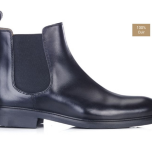 Chelsea boots cuir homme Noir - FANGLER GOMME CITY