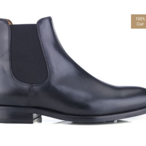 Chelsea boots cuir homme Noir - ALDERTON GOMME