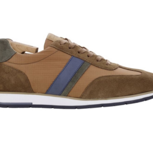 Sneakers homme Velours Cognac et vert- MELINGA