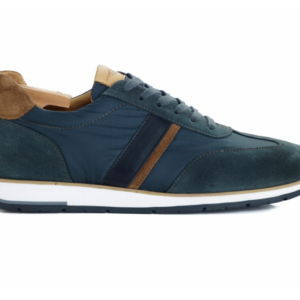 Sneakers homme Velours Vert et Chamois - MELINGA