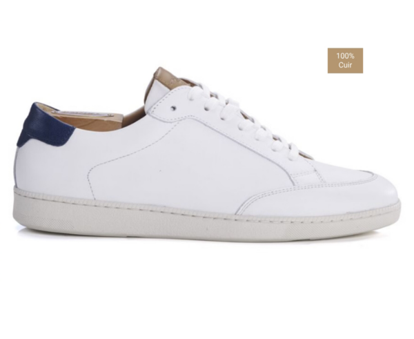 Sneakers cuir blanc homme - CANUNDA