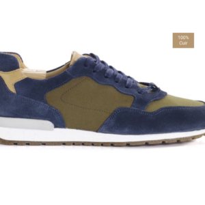 Sneakers homme Velours Bleu et kaki - CANBERRA II