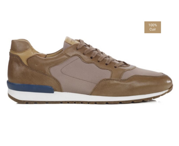 Sneakers homme Cuir Beige - CANBERRA II