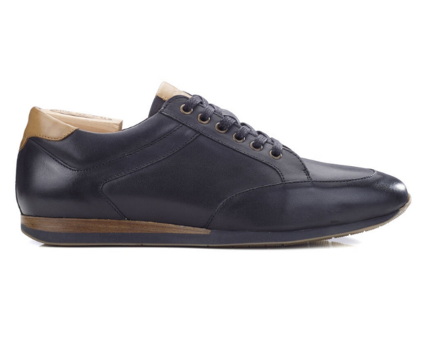 Sneakers homme cuir Noir Patiné - BELBARA