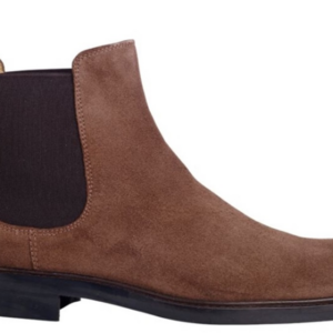 Chelsea boots cuir homme Velours brun clair - FANGLER GOMME CITY II