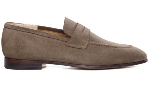 Mocassin homme Velours Cognac - BRIONE
