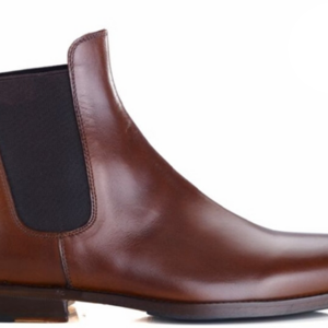 Chelsea boots cuir homme Châtaigne Patiné - FLAGER PATIN