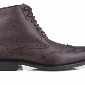 Derby boots homme à lacets Chocolat grainé - CHARING GOMME CITY