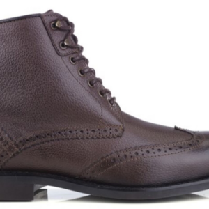 Derby boots homme à lacets Chocolat grainé - CHARING GOMME CITY