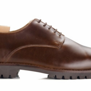 Derbies homme Chocolat semelle gomme crantée - BUSHEY GOMME