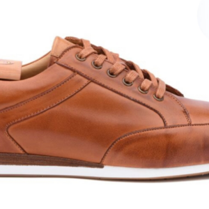Sneakers homme cuir Châtaigne Patiné - BELBARA