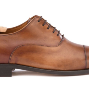 Richelieu homme Cognac patiné semelle cuir - WINFORD