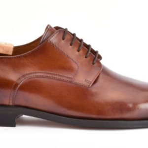 Derby homme cuir  châtaigne patiné- PENFORD