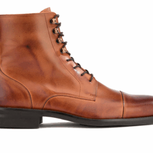 Derby boots homme à lacets Châtaigne patiné - ENFIELD II GOMME CITY