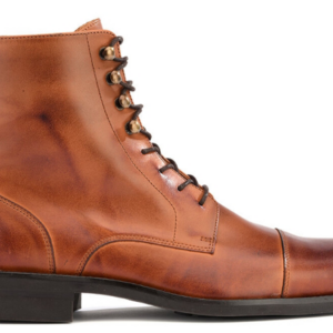 Derby boots homme à lacets Châtaigne patiné - ENFIELD II GOMME CITY