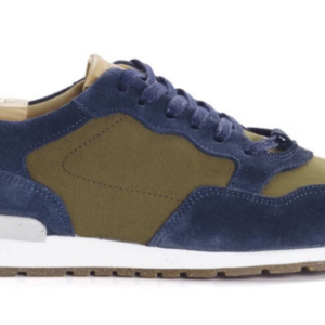 Sneakers homme Velours Bleu et kaki - CANBERRA II