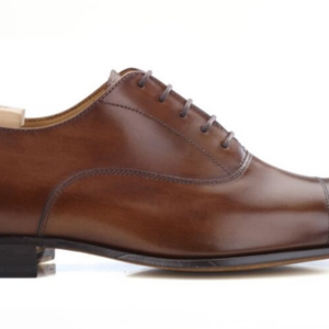 Richelieu homme Cognac patiné semelle cuir - BRISBURY