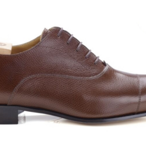 Richelieu homme Châtaigne Grainé semelle cuir - BRISBURY