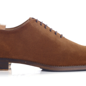 Richelieu homme Velours Cognac semelle cuir avec patin - PETER PATIN