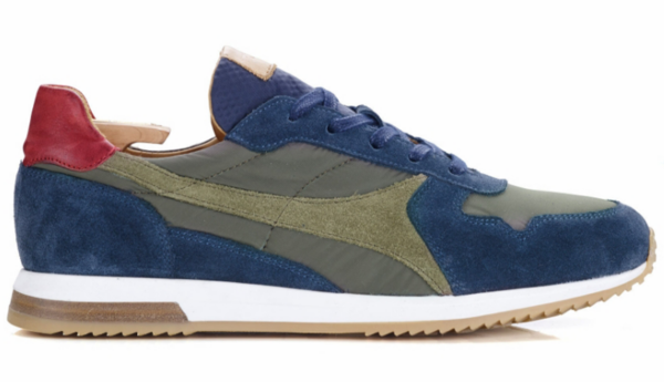 Sneakers homme Velours Navy et kaki - BOLWARRA