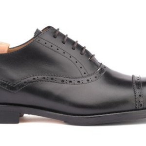 Richelieu homme Noir semelle cuir avec patin - HILCOTT PATIN