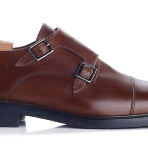 Chaussures homme double boucle Châtaigne Patiné - LINDSEY GOMME CITY