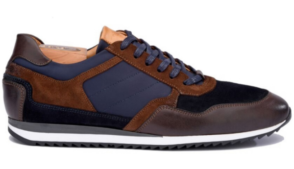 Sneakers homme Chocolat et Velours Marine - CORUNNA