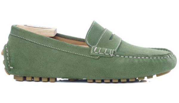 Mocassin été homme Velours Vert - FERGUSON Mocassin driver