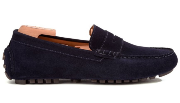 Mocassin été homme cuir Velours Marine - FERGUSON Mocassin driver