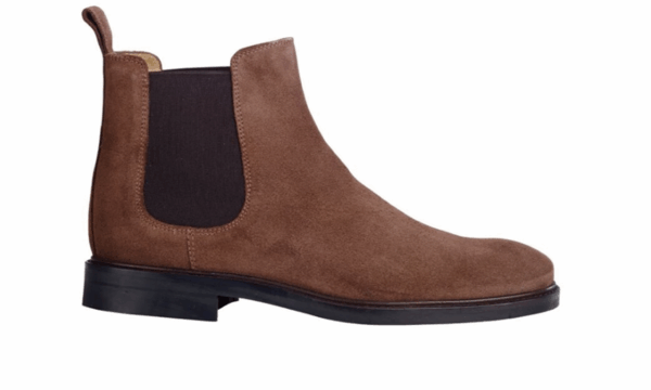 Chelsea boots cuir homme Velours brun clair - FANGLER GOMME CITY II