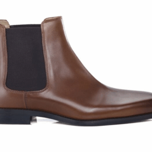 Boots cuir homme Châtaigne Patiné - BERGAME GOMME VILLE