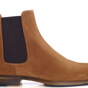 Chelsea boots homme Velours Cognac - DAWSON II PATIN
