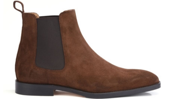 Chelsea boots cuir homme Velours Havane - BERGEN PATIN