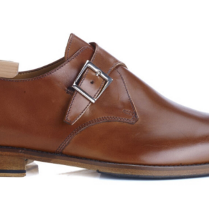 Chaussures cuir homme avec boucle Cognac Patiné - BLOOMINGDALE SILVER PATIN