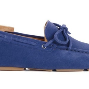 Mocassin été homme cuir Velours bleu Océan - DELTONA Mocassin driver