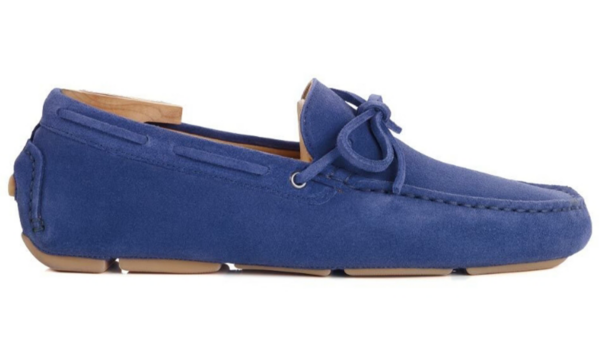 Mocassin été homme cuir Velours bleu Océan - DELTONA Mocassin driver